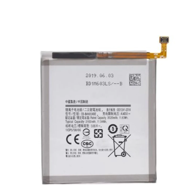 Фото Новый аккумулятор EB‑BA405ABE 3100 мАч 3,85 В для мобильных телефонов Samsung Galaxy A40 2019 SM‑A405F A405F/DS A405FN A405FM A405S №4