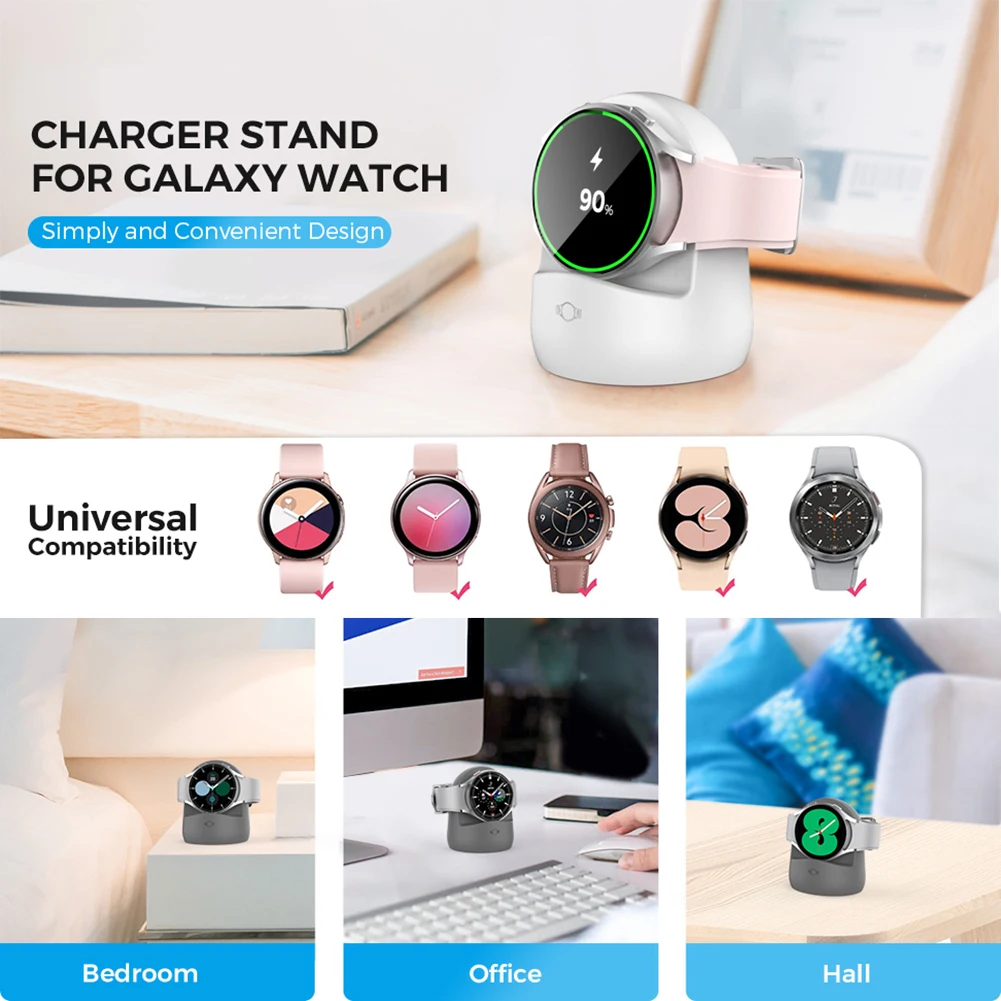 

Портативная беспроводная зарядная док-станция аксессуары для часов держатель зарядного устройства с кабельным управлением для Samsung Galaxy Watch...