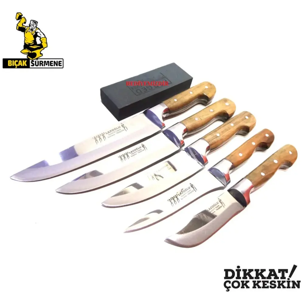 

Kitchen Knife Set 5'li Lazoğlu Sürmene Bilezikli Orj Hand Made