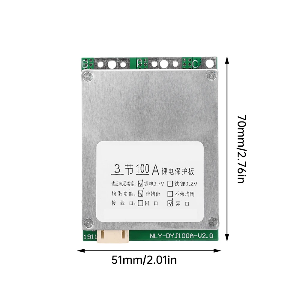 Защитная пластина литиевой батареи 3S 16S 12 в 60 50 а 65 непрерывный ток 90 100 пиковый с