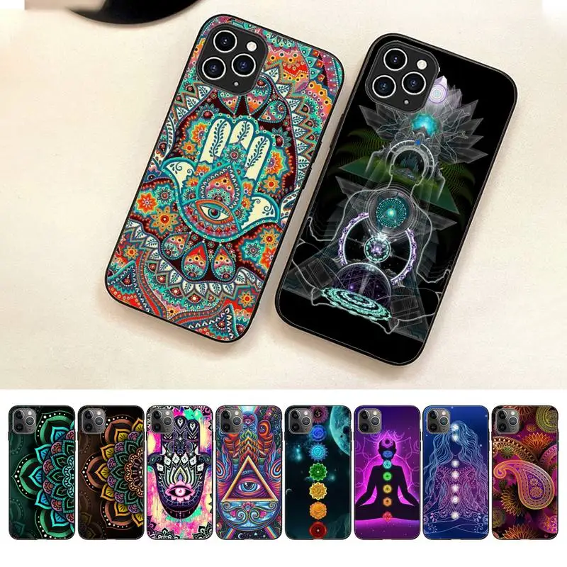 

Mandala Chakra Yoga Phone Case For Iphone 7 8 Plus X Xr Xs 11 12 13 Se2020 Mini Mobile Iphones 14 Pro Max Case