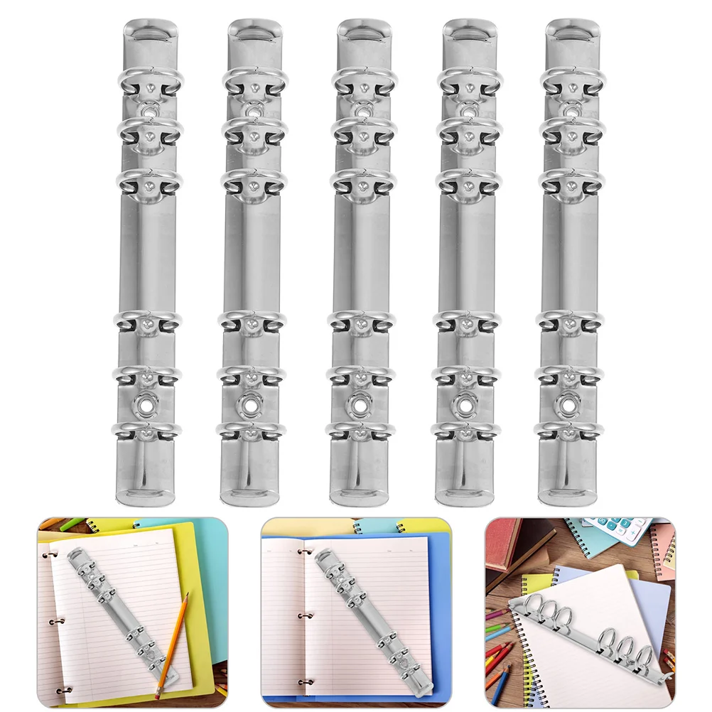 

5 Pcs Folders Binder Mechanism Ring Loose Leaf DIY Notebook Accessories Campus