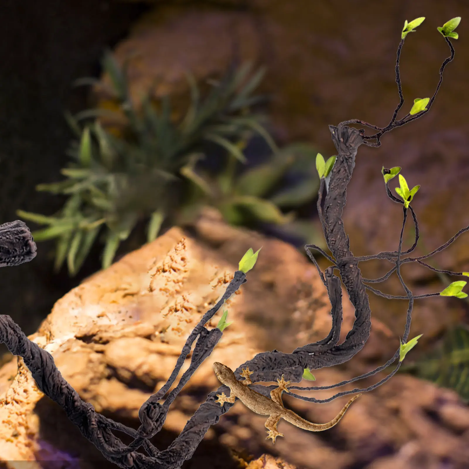 

Подъемные лозы для рептилий гибкие джунгли искусственные растения для террариума искусственное украшение для медвежьих драконов ящериц