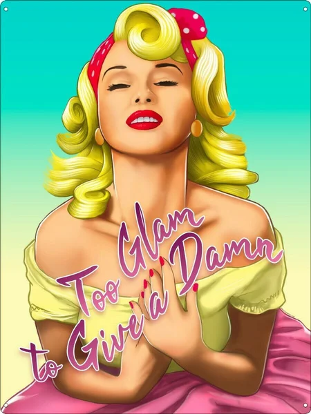 

Metal Plaque Gorgeous Girl This Damn Charm Tin Sign Poster Home Bedroom Bar Club Club House Wall Art Deco Metal Plate 12*8 Inch