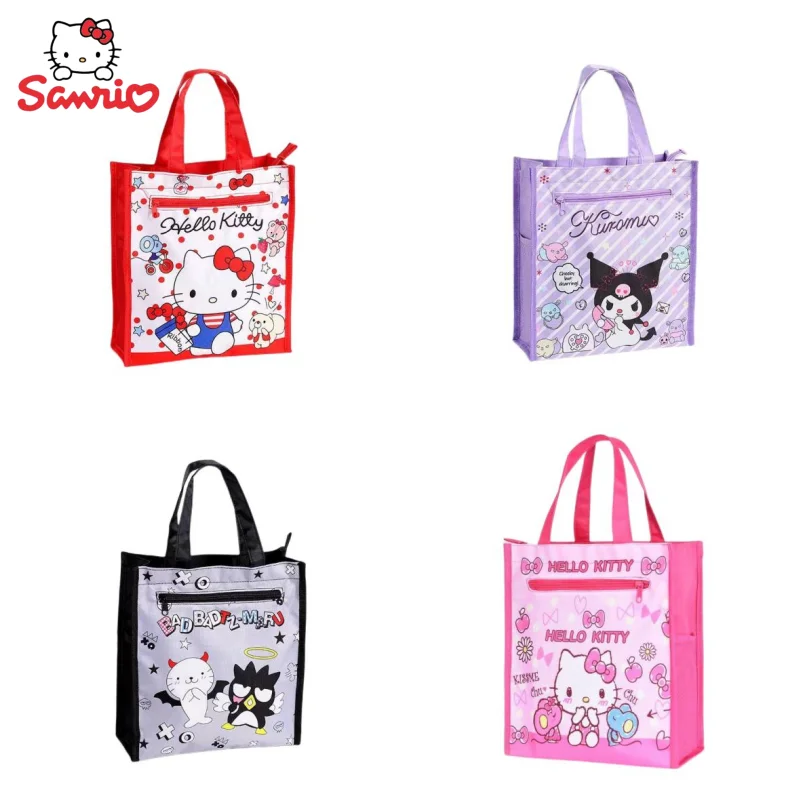 

Sanrio New Anime Peripheral Kawaii Cartoon Kulomi Kitty Cat Cinnamon Roll Waterproof Canvas Bag Creative Tote Bag Gift Wholesale