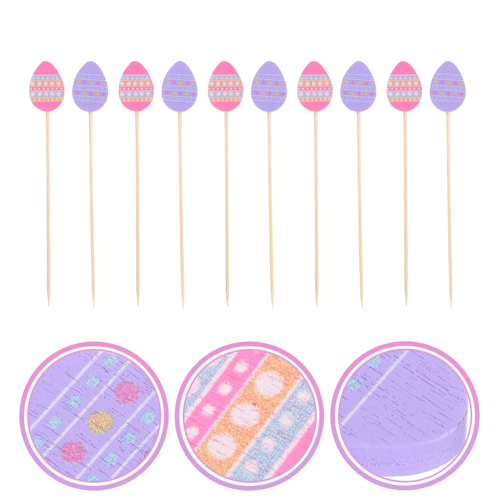 

100Pcs Creative Easter Elements Cake Picks Decorative Cupcake Easter Picks