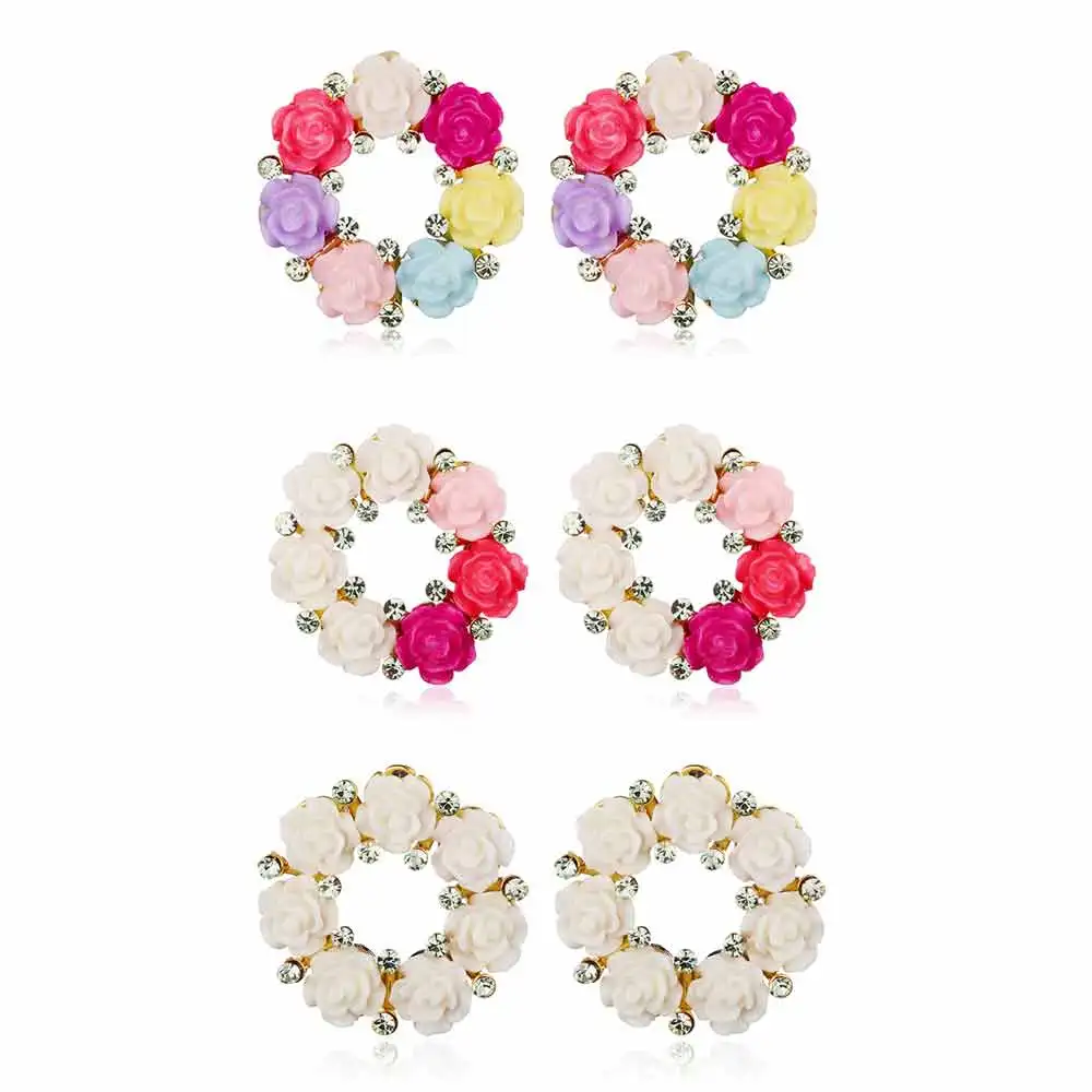 

Floral Stud Earrings for Women 3 Styles Summer Little Ear Nails Fine Jewelry Sensitive Ears Brincos Designer Brand Bijoux