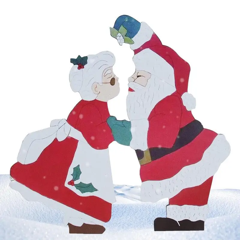 

Christmas Yard Signs Santa Claus Reindeer Snowman Christmas Stake Decorations Outdoor Garden Decorations For Christmas