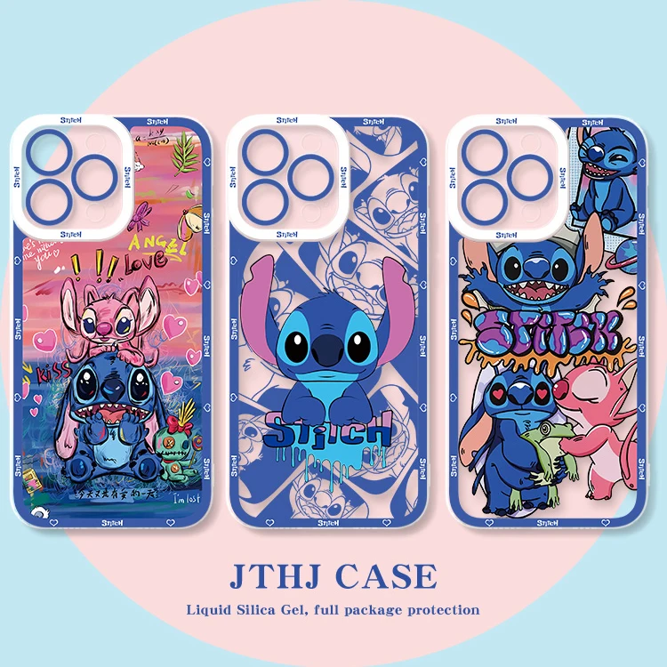 

Cartoon Stitch Soft Case For OnePlus 8 8T 9 10 Pro 11 9R 9RT Nord Ace 2 2V One Plus 1+9R 1+8T 1+10Pro 1+11 1+Ace2 Clear Cover