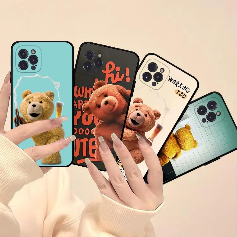 

Ted Bear Cute Phone Case for iPhone 15 8 7 6 6S Plus X SE 2020 XR XS 14 11 12 13 Mini Pro Max Mobile Case