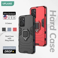 uflaxe original shockproof case for oppo a76 a74 5g a73 a72 back cover hard casing with ring stand