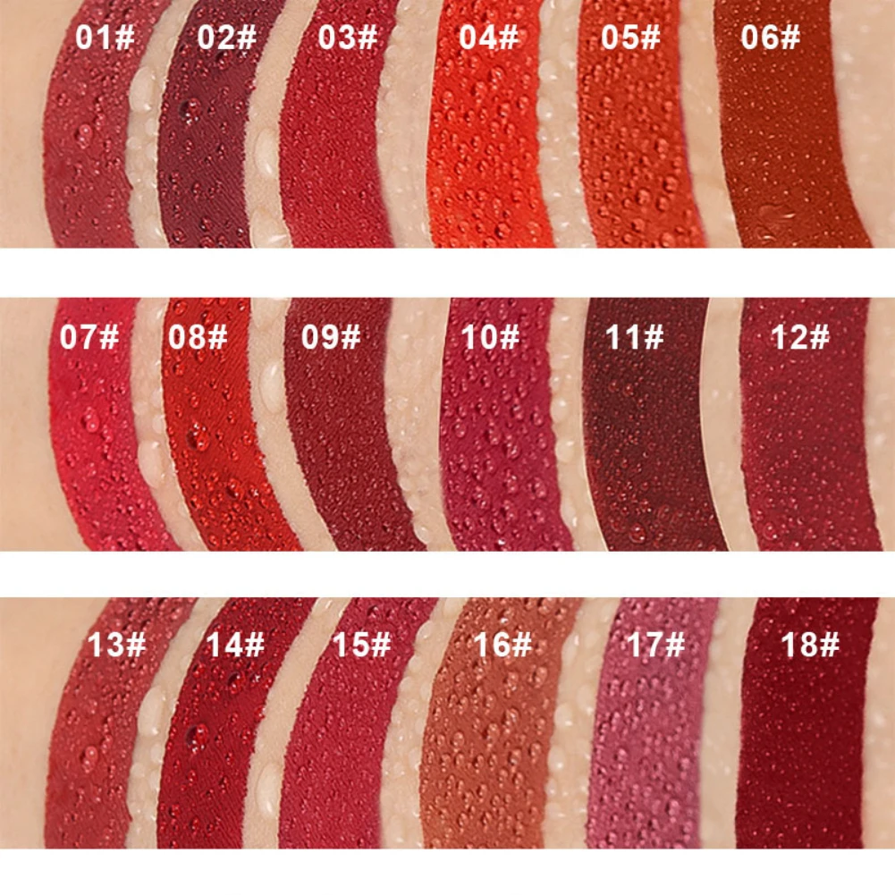 Новинка 18 цветов матовая бархатная Глянцевая губная помада водостойкая стойкая