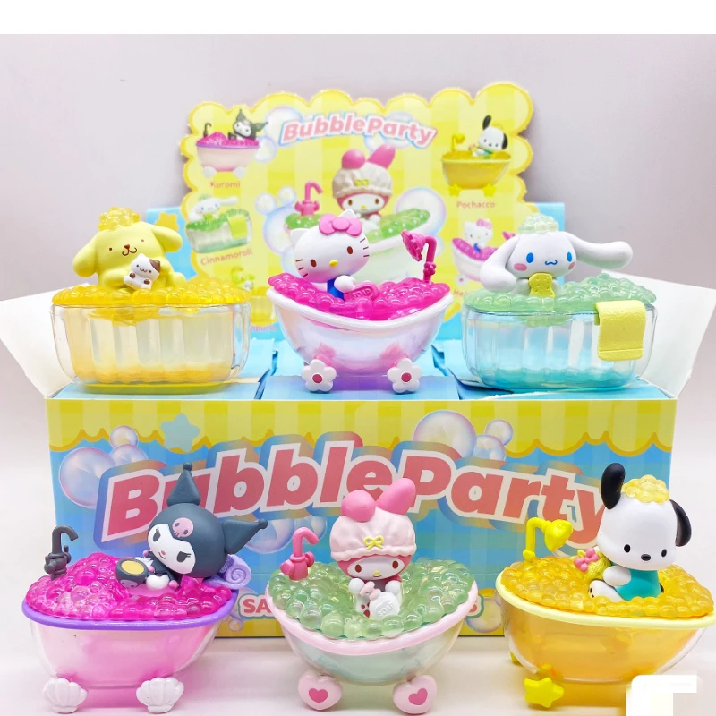 

Sanrio Series Shower Cinnamoroll Melody Милая настольная декорация Мультяшные куклы игрушки хобби экшн-фигурки праздничные подарки