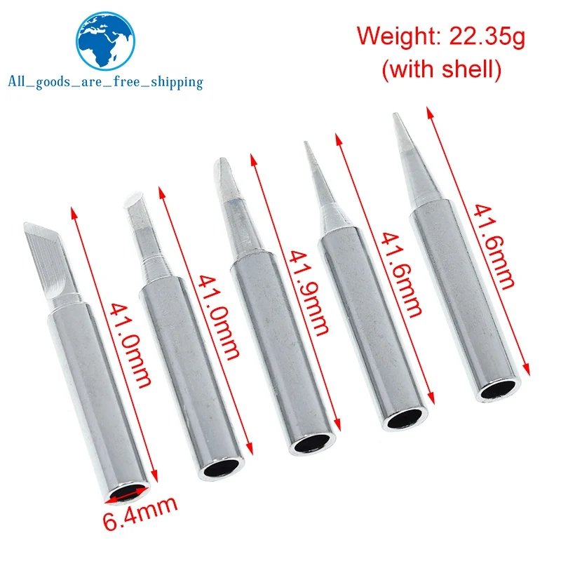 Набор наконечников для паяльника TZT 5 шт. I + B K 2.4D 3C 900 м