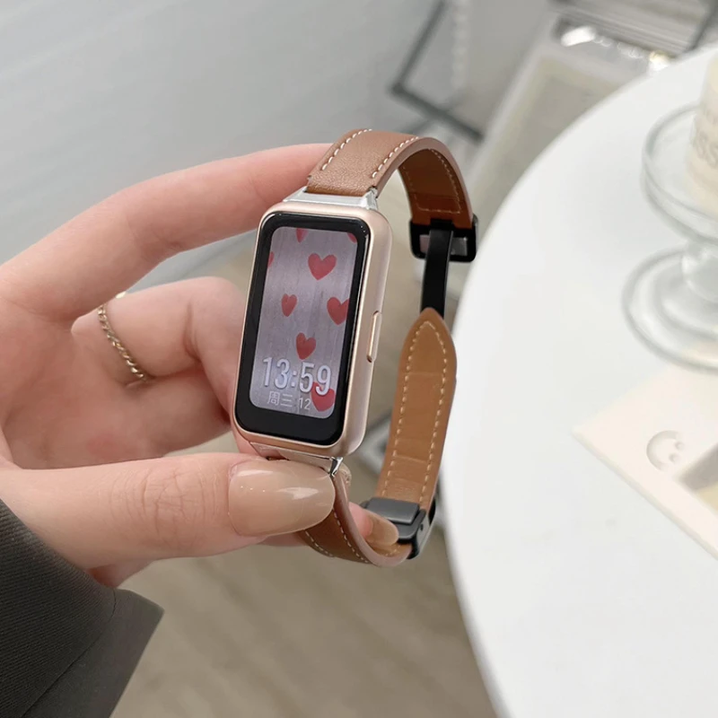 Genuine Leather Strap For Huawei band 8/7/6/6pro NFC Correa Bracelet Watchband for Honor band 6/7 strap Woman Men Belt