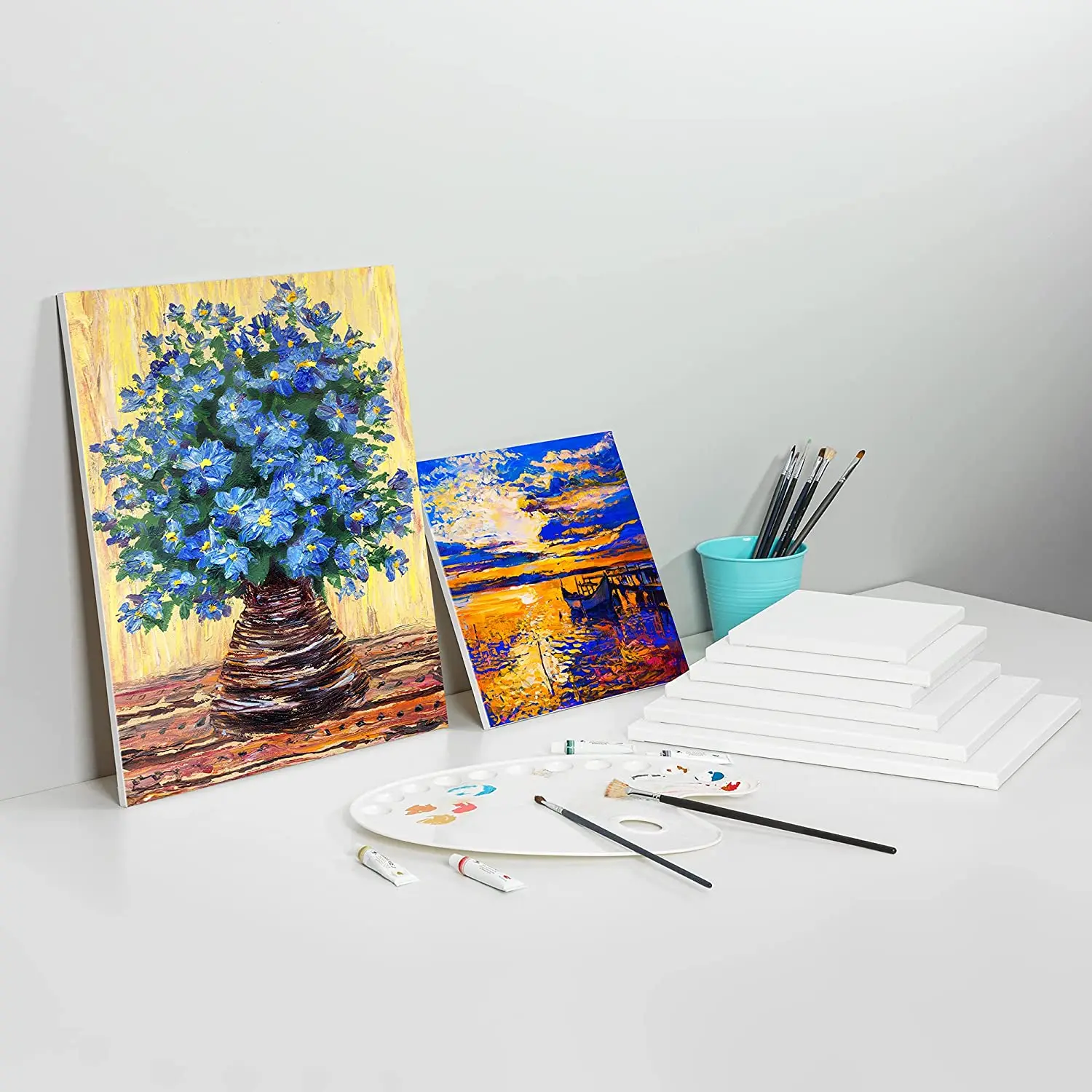 

5PCS /20*30cm Wood Painting Frame Cotton White Stretched Canvas Frame for Drawing Painting DIY Canvas Painting Supplies