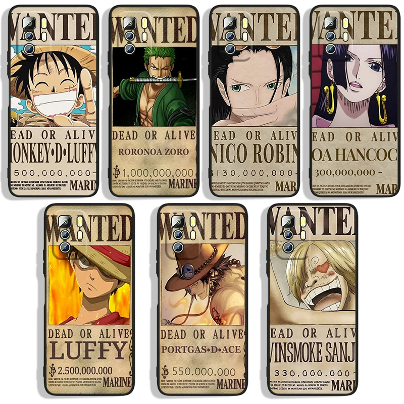 

One Piece Wanted Phone Case For Xiaomi Redmi Note 4X 5 5A(32GB) 6 7 8T 8 9 9T 9Pro Max 9S Pro Black luxury Silicone Funda Cover