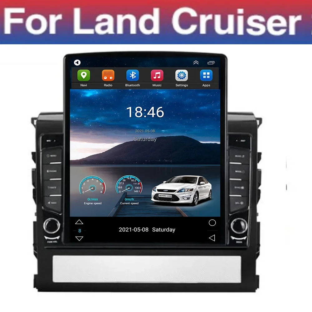 

Android 12 для TOYOTA Land Cruiser 2016 - 2035 Tesla Style Вертикальная Автомагнитола стерео Мультимедийный Плеер Carplay GPS навигатор 8 + 128G