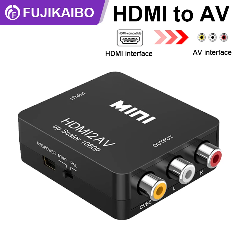 

Адаптер HDMI-совместимый с AV RCA CVSB L/R, HD 1080P