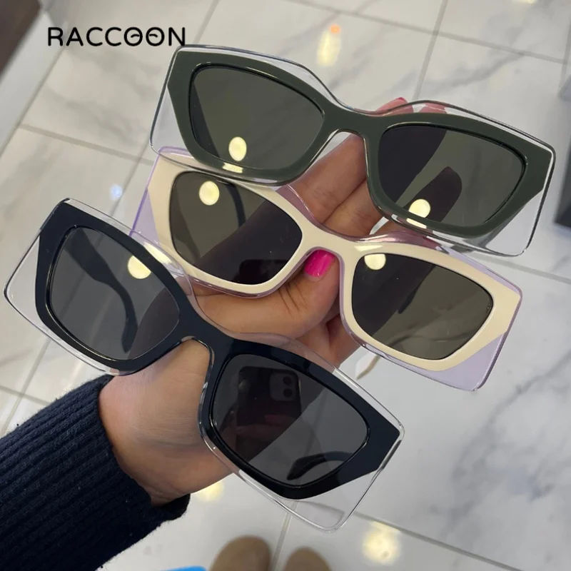 Модные лоскутные солнцезащитные очки кошачий глаз женские роскошные брендовые