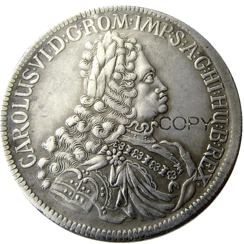 

DE(23) Германия, евро, Австрия, 1 thaler-Карл VI Hall, 1721 Посеребренная копировальная монета