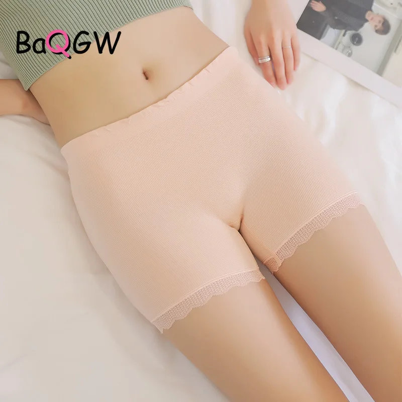 

BaQGW Sexy Lace Women Skinny Safety Short Pants Solid Color Hip Lifting Waist Retraction Stretchy Breathable Leggings 2022 New