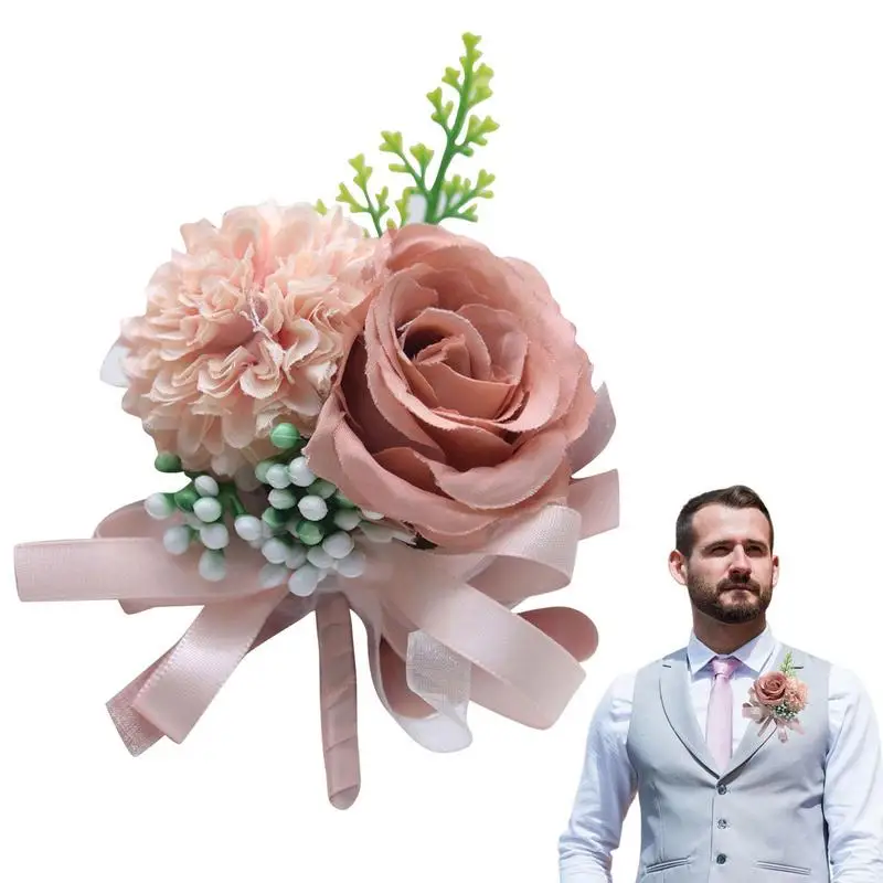

Boutonniere Flowers Rose Boutonniere For Wedding Groom And Best Man Corsage For Wedding Ceremony Anniversary Formal Dinner Party