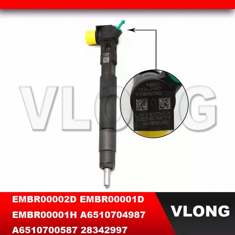 

GENUINE AND BRAND NEW DIESEL FUEL INJECTOR 28342997 EMBR00002D R00002D 28348371 A6510700587 A6510704987 Common Rail Injector