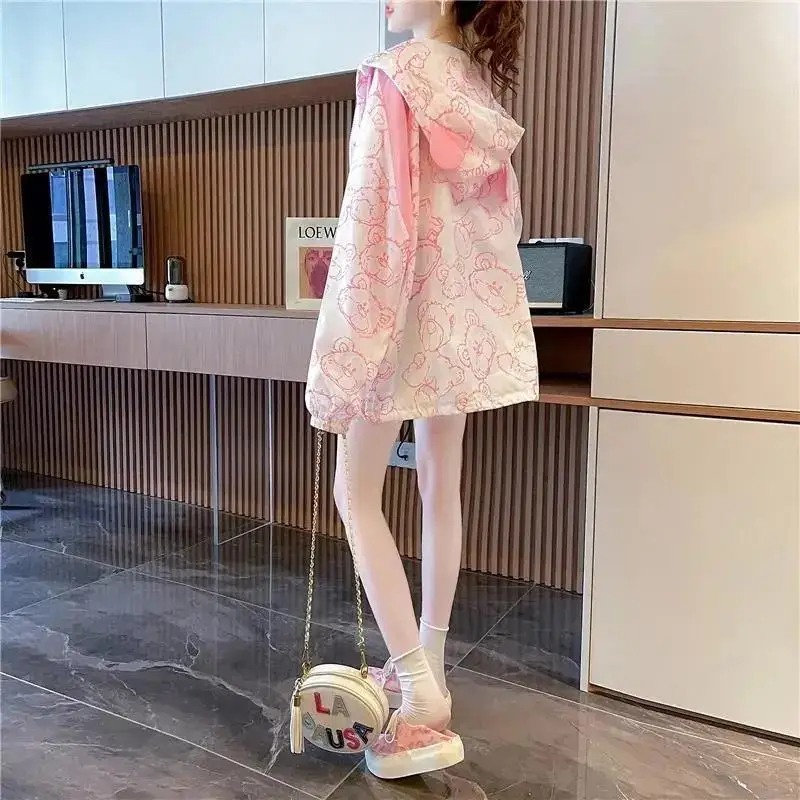 Женская одежда для защиты от солнца с принтом Летний Тонкий дышащий кардиган