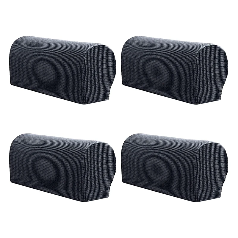 

New 4Pcs Armrest Chair Covers, Stretch Armchair Couch Arm Rest Cover Anti-Slip Polyester Sofa Chair Arm Caps Slipcovers