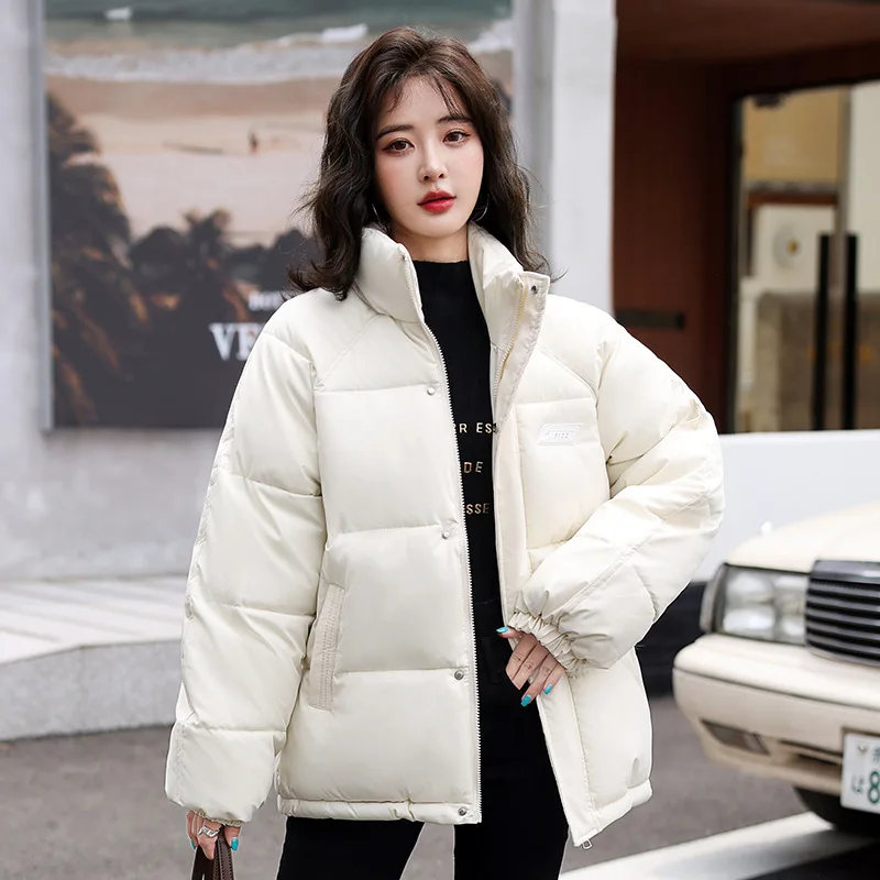 Down Padded Jacket Women's 2022 Winter New Loose Padded Jacket Women's Fashion Mid-Length Hooded Warm Padded Jacket