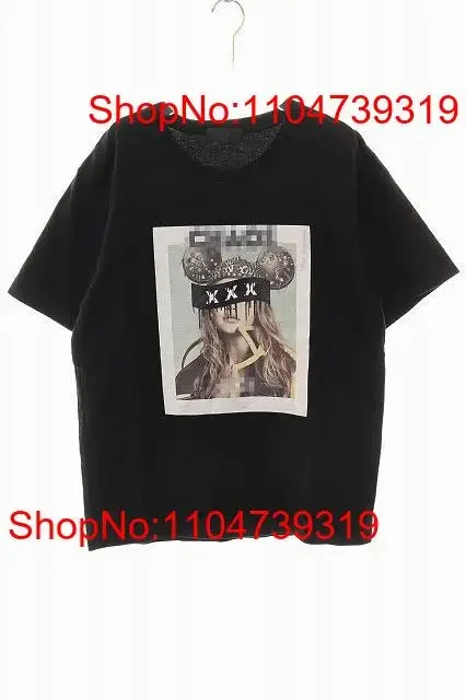 Фото Футболка God Selection Xxx Gigi Hadid, черная L, винтажный стираный топ с фотопринтом для повседневной носки, универсальная уличная одежда с графикой №1