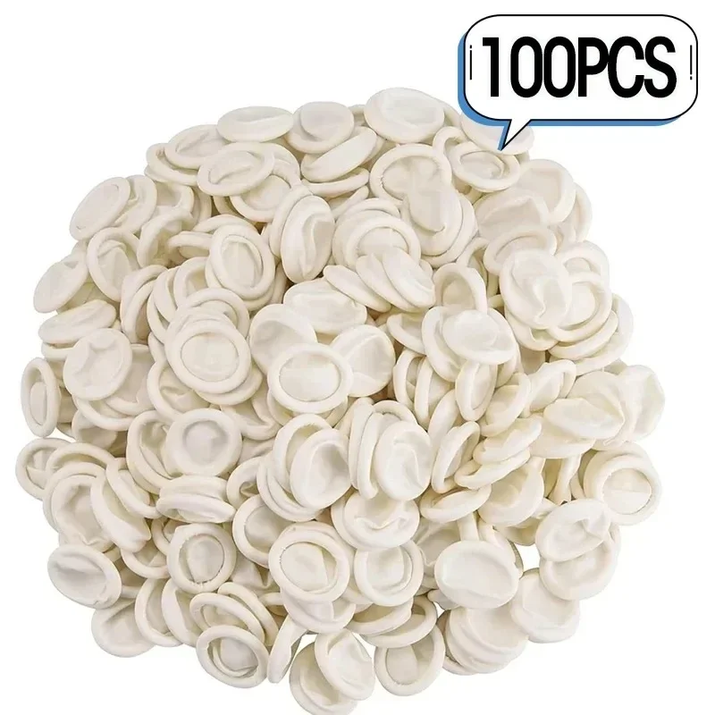 

500/100x Latex Finger Cots Non-slip Anti-static Fingertips Protector Gloves for Electronics Medical Food Handling Industry Clean