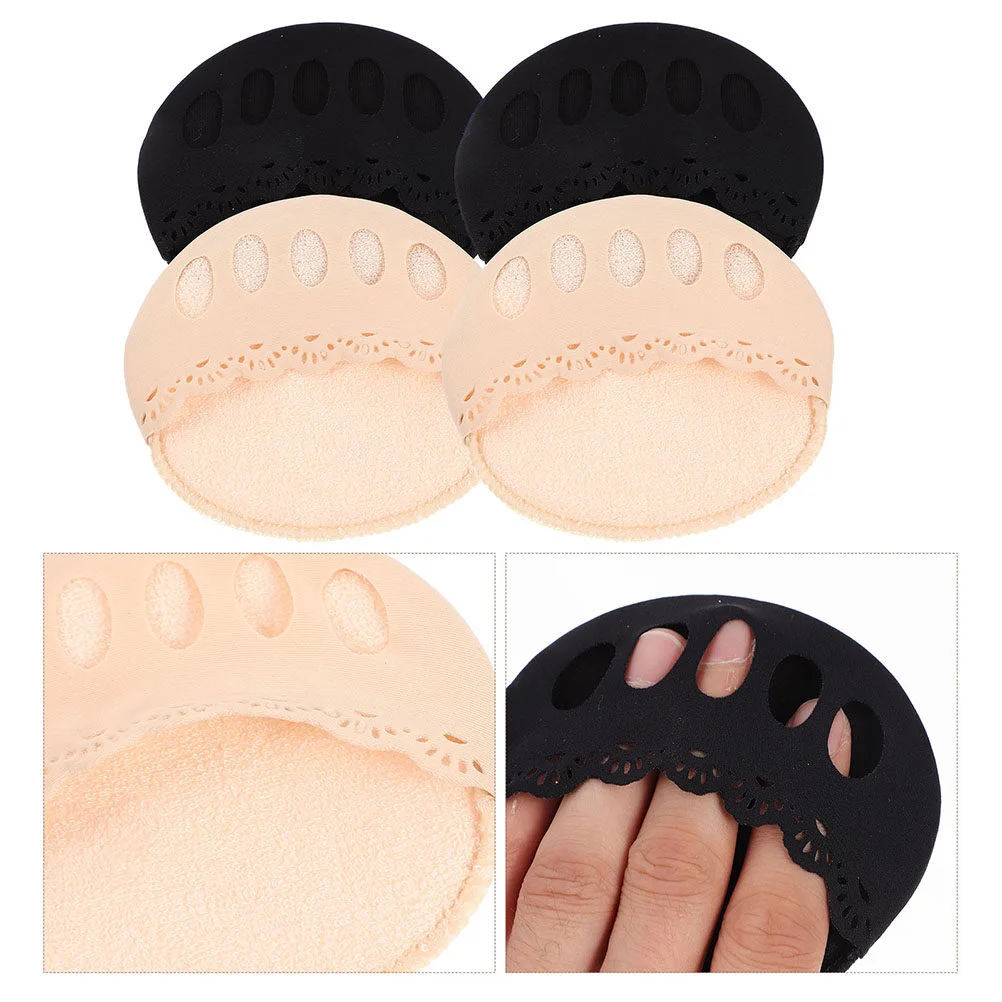 4 Pairs Socks Summer Half Toe High Heels Lace Women Invisible Palm Nylon Women's Woman's