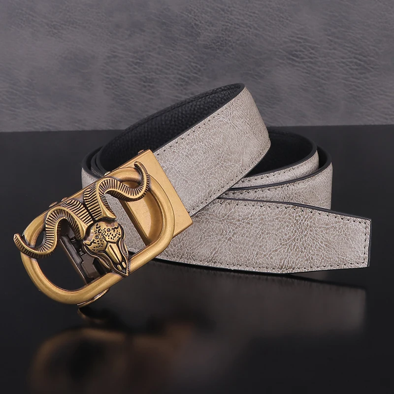 HOT High Quality Cowboy Men Belt Leather Designers Automatically Buckle Korean Version  Luxury Personality Belts Herrengürtel