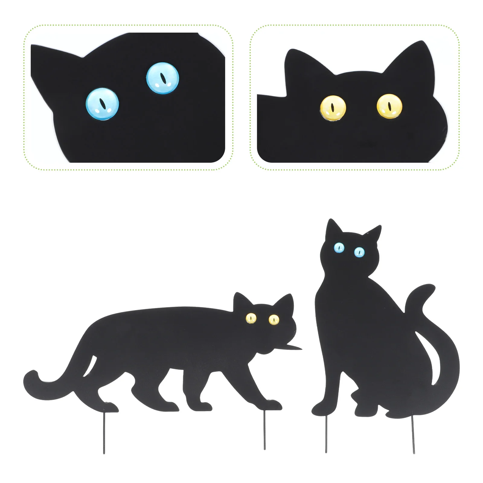 

2Pcs Delicate Garden Plug-in Decor Yard Ornament Garden Cat Decoration