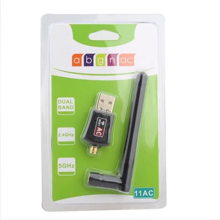 802.11B/G/N/AC двухдиапазонный 600 Мбит/с RTL8811CU беспроводной USB-адаптер Wi-Fi с внешней