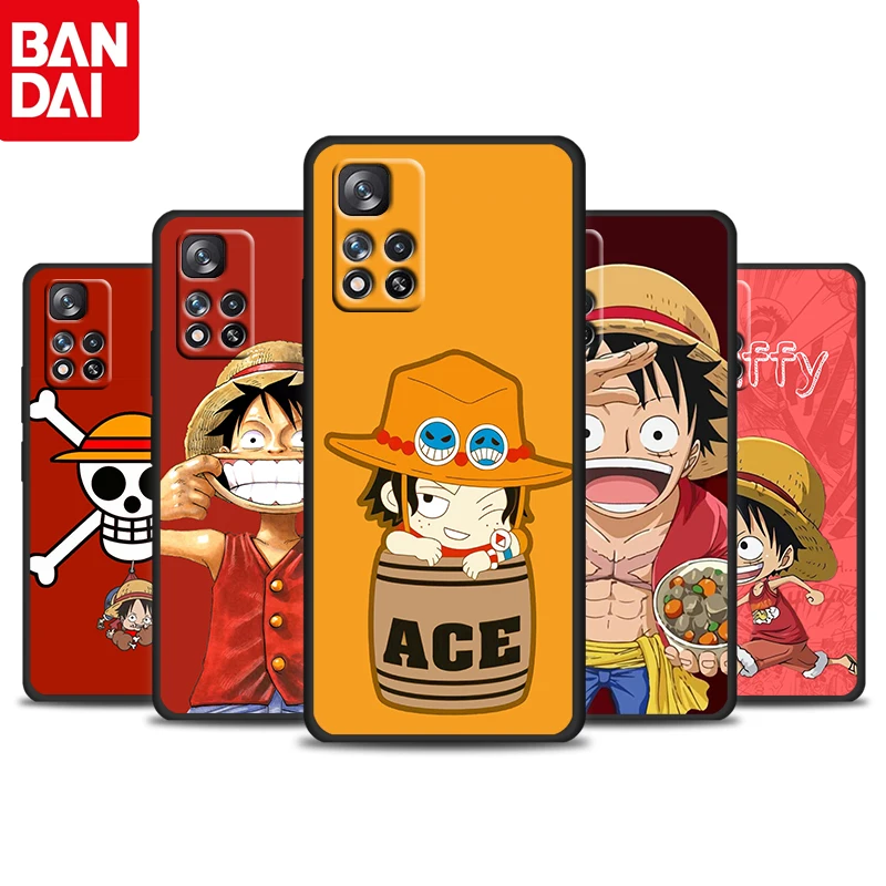 

Cute One Piece Luffy For Xiaomi Redmi 10 9 9C 9A 8 8A 7 7A 6 6A 5 5A 4X 5G Prime Pro Plus Silicone Soft Black Phone Case Cover