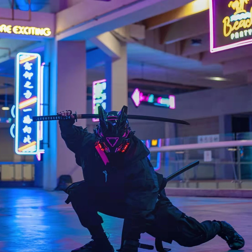 

Маска в стиле киберпанк, модель рыцаря джедая, аксессуары для фотосъемки, реквизит для уличной съемки, реквизит для веб-трансляции