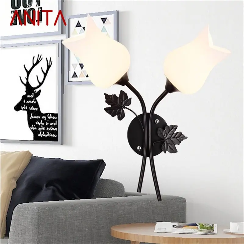 

ANITA Wall Lamps Contemporary Creative LED Sconces Lights Flower Shape Indoor For Home Bedroom