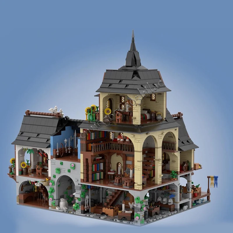 Фото 4658 шт. MOC средневековый замок на заказ модель-головоломка средневековый городской центр технический DIY сборочный набор игрушек для детей праздничные подарки №3
