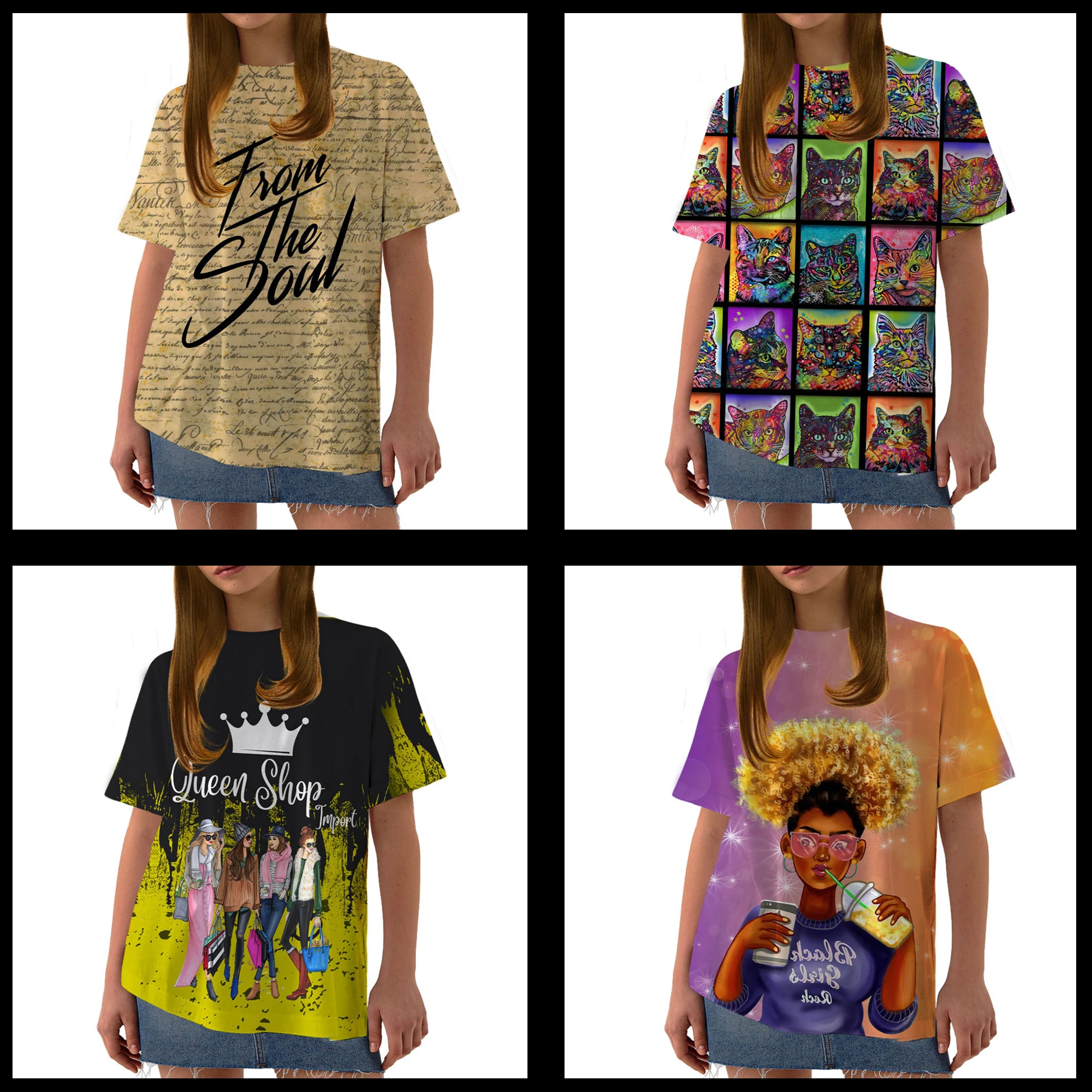

T Shirt For Women 2022 Graphic Printed Casual Harajuku Tee Shirts Summer Short Sleeve Woman Tops Female Tshirt Camiseta Mujer
