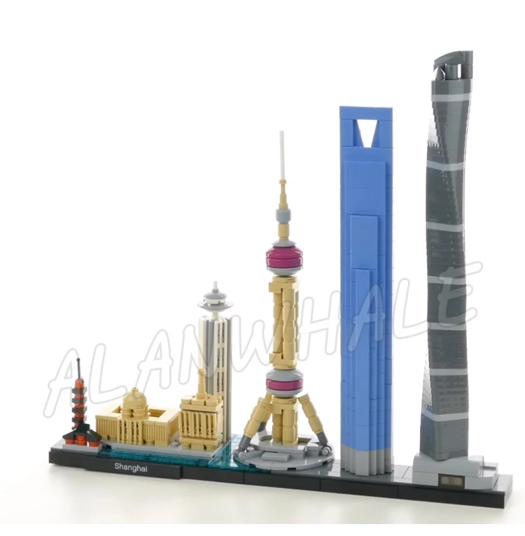 669 шт. архитектура Skyline современная Шанхайская восточная жемчужная башня зона Bund