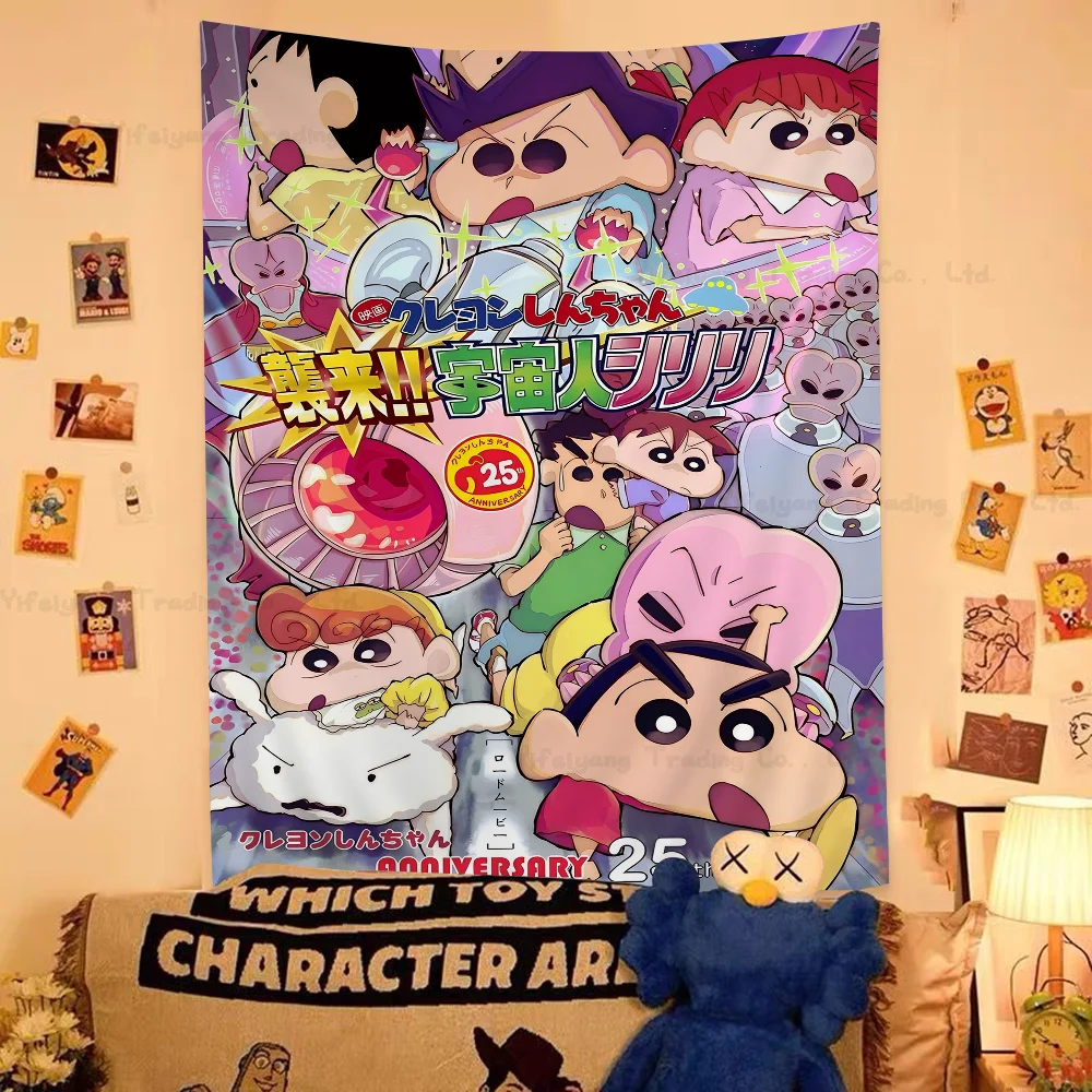 C-crayon Shin-chan Cartoon Tapestry Bohemian Wall Tapestries Mandala Hanging Sheets