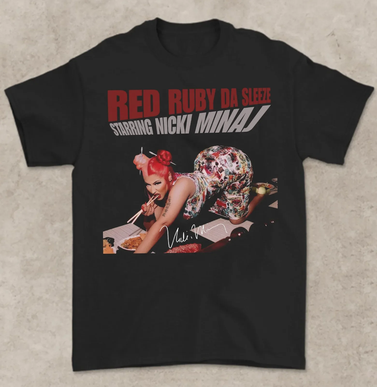 Горячая новинка Nicki Minaj красный рубин Da Sleeze Сексуальная футболка от S до 2345XL