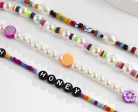 multi layer rice bead necklace for ladies