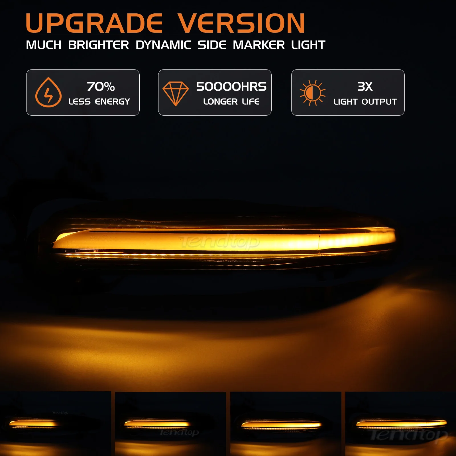 Динамическая последовательная лампа мигалка указатель поворота зеркало заднего