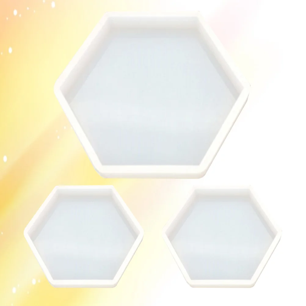 

Molds Resin Mold Silicone Hexagon Epoxycrystal Coaster Diycasting Large Jewelry Mould Tray Gift Anniversary Clay Polymer Agate