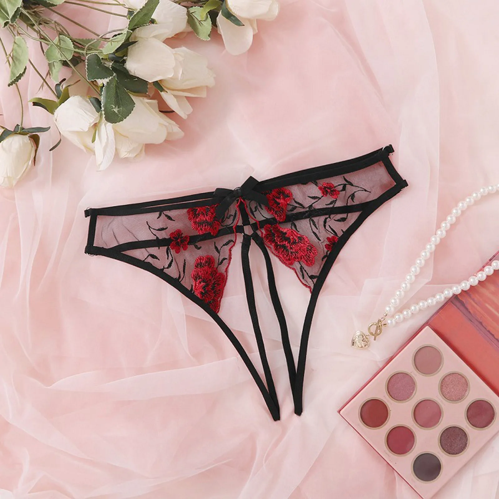 

Women Sexy Lingerie Exotic Open Crotch Panties Thong Exotic Lingerie Female Lace Transparent Crotchless G-string Underwear New