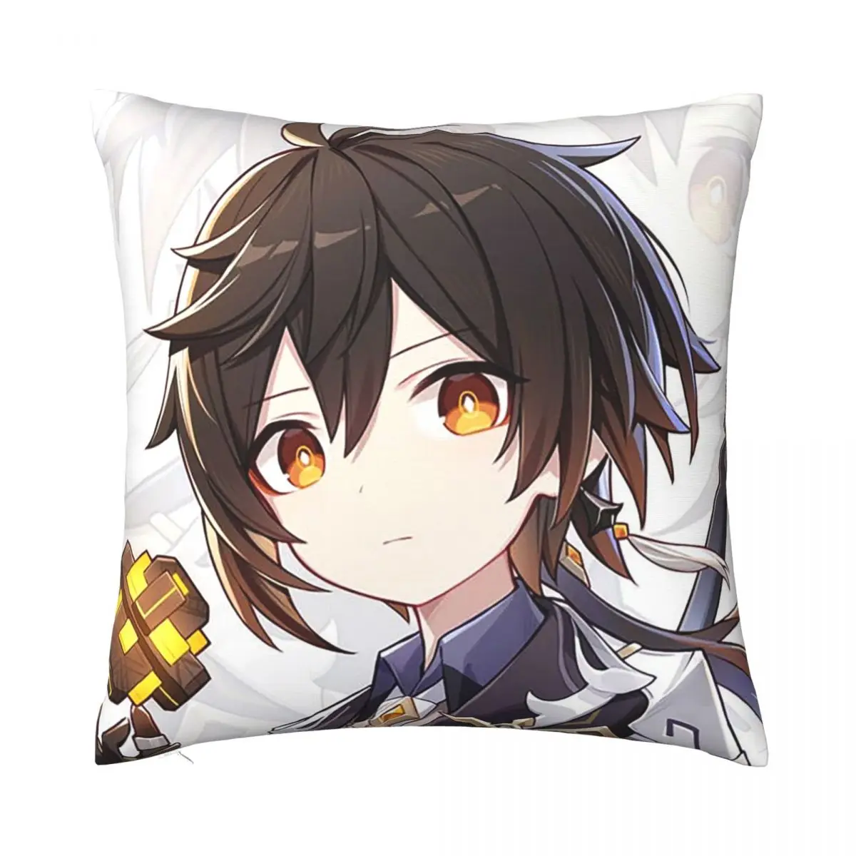 

Game Anime Genshin Impact Pillowcase Soft Polyester Cushion Cover Decoration Zhongli Pillow Case Cover Home Dropshipping 18"